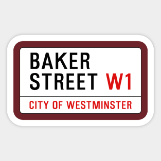 Baker Street sign, 221B, Sherlock Sticker